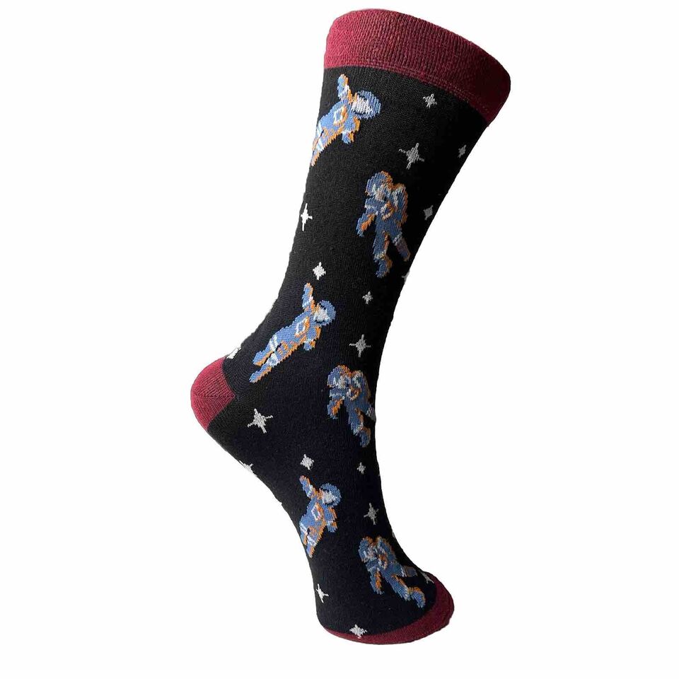 novelty fun socks astronaut side 2