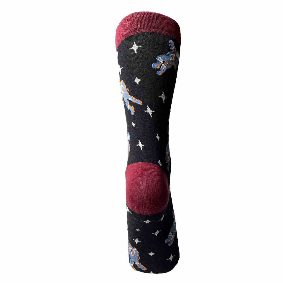 novelty fun socks astronaut back