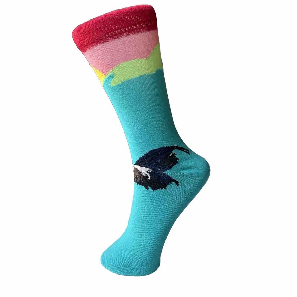 novelty fun socks rooster side 2 