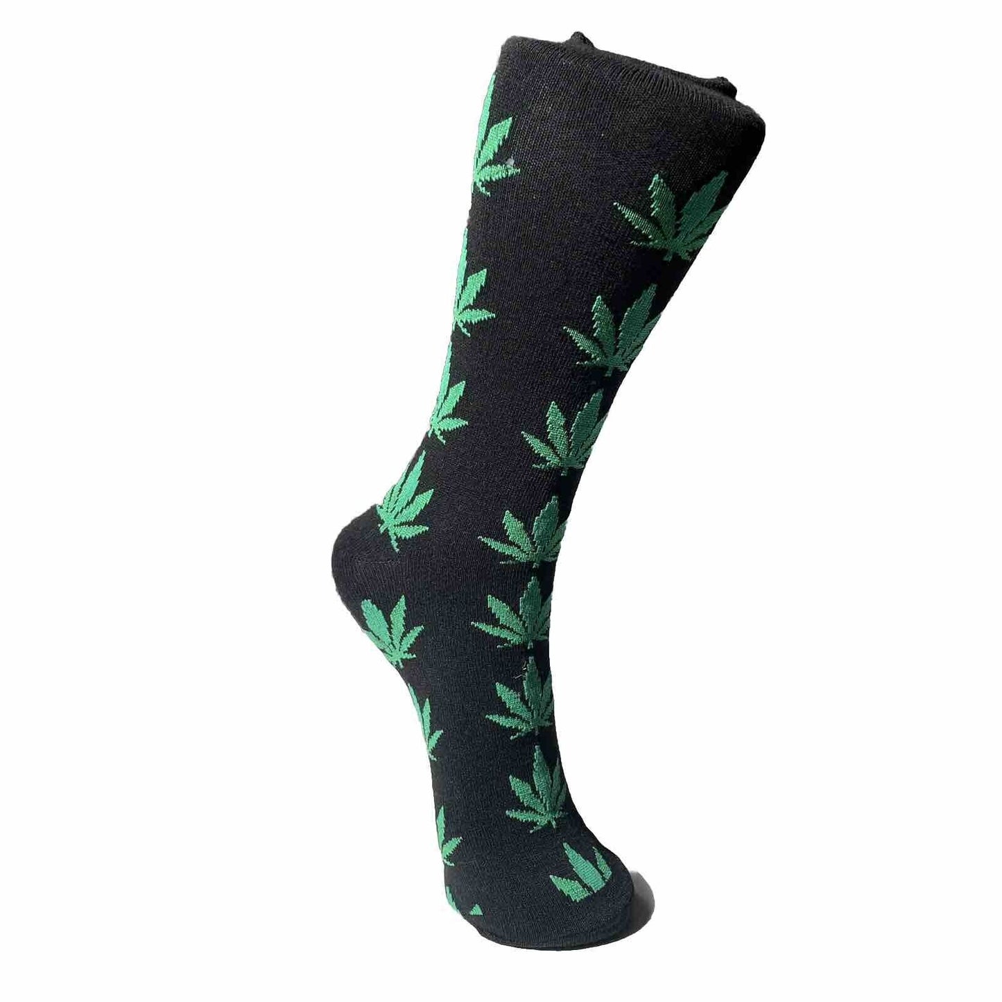 novelty socks weed green  leaves